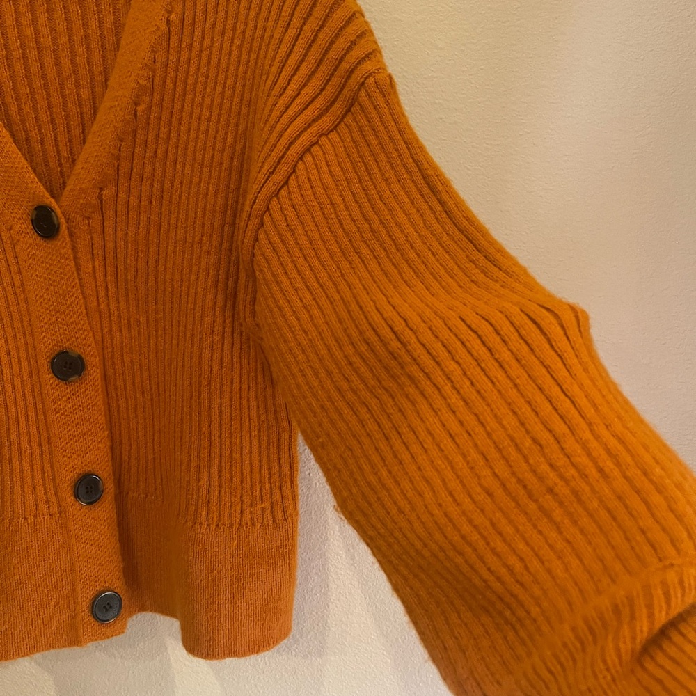 Sanctuary Orange Ribbed Cardigan - Picture 6 of 8